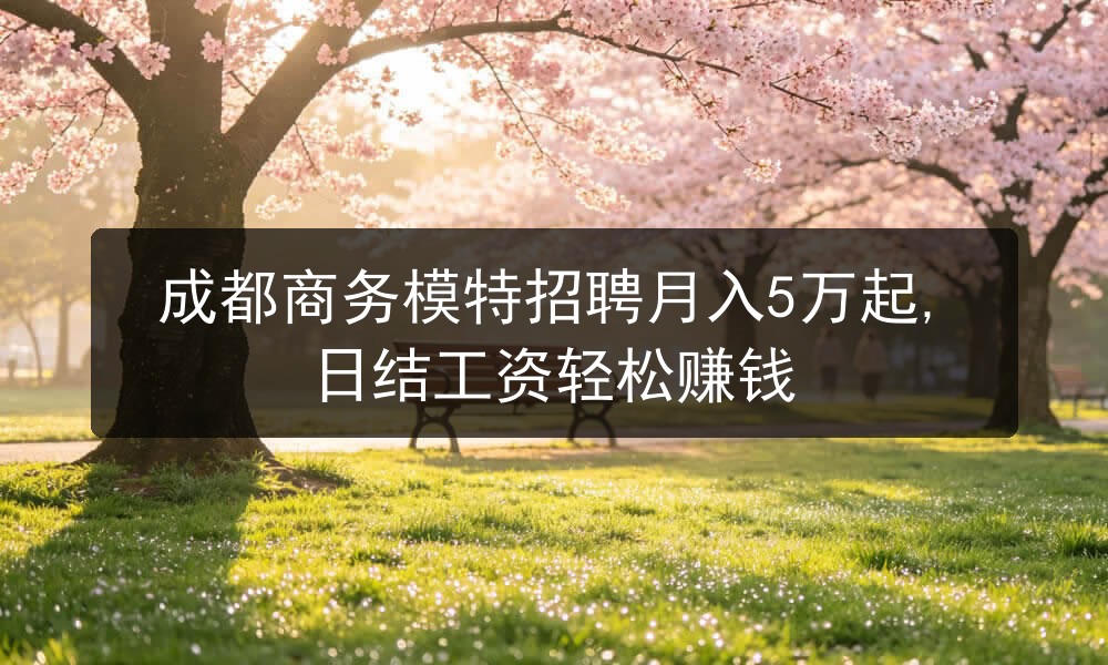 成都商务模特招聘月入5万起,日结工资轻松赚钱