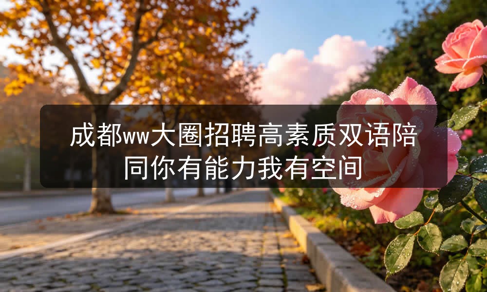 成都ww大圈招聘高素质双语陪同你有能力我有空间