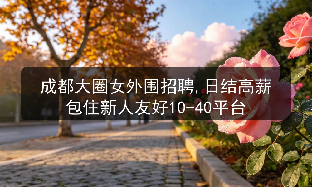 成都大圈女外围招聘,日结高薪包住新人友好10-40平台